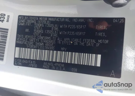 2025 Toyota Sienna Le from USA, damaged, VIN 5TDBSKFC3SS184995